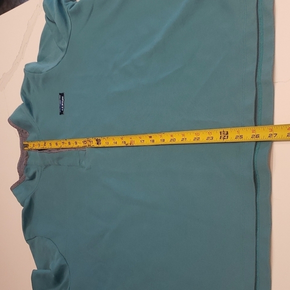 LL Bean Sweat Top Men's XL Green Button Down 3/4 Long Sleeves 100% Cotton - Picture 10 of 11